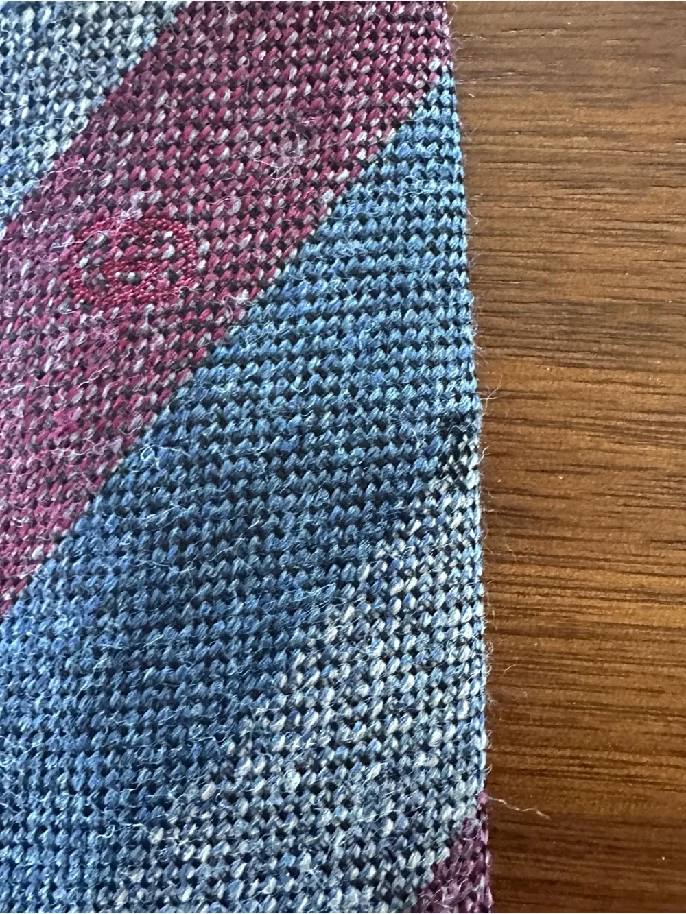 Gucci Blue and Burgundy Diagonal Stripe Men's Tie